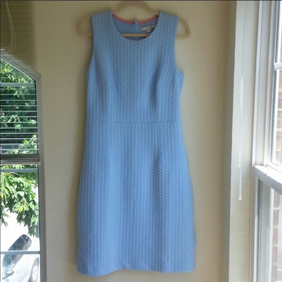Boden Quilted Blue Sleeveless Dress 10 R & 14L - Picture 6 of 8